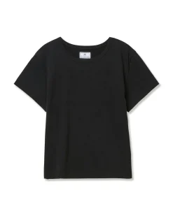 Women Petite Plume Women's Pima Essential Crew Neck Tee in White