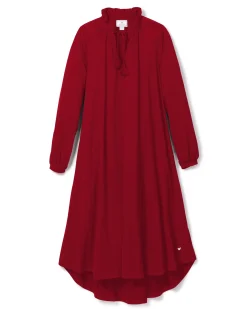 Women Petite Plume Women's Pima Garbo Nightgown in Bordeaux
