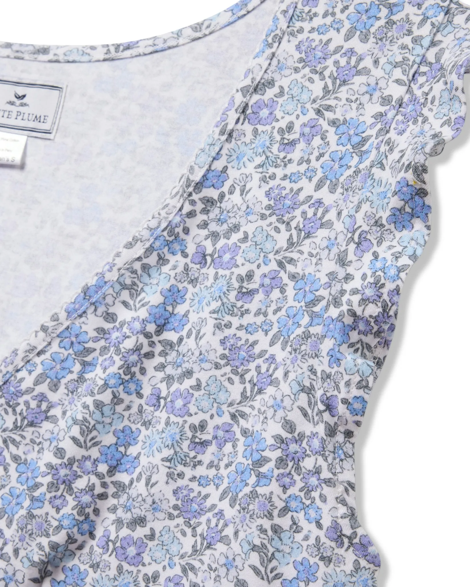 Women Petite Plume Women's Pima Harper Nightgown in Fleur D'Azur