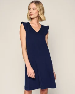 Women Petite Plume Women's Pima Harper Nightgown in Fleur D'Azur