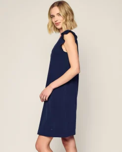 Women Petite Plume Women's Pima Harper Nightgown in Navy