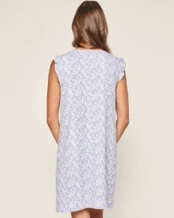 Women Petite Plume Women's Pima Harper Nightgown in Navy