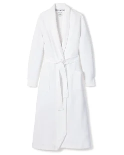 Women Petite Plume Women's Pima Jacquard Ophelia Robe in White