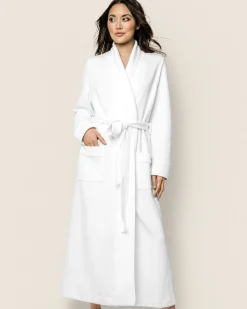 Women Petite Plume Women's Pima Jacquard Ophelia Robe in White