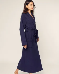 Women Petite Plume Women's Pima Jacquard Ophelia Robe in White