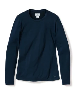 Women Petite Plume Women's Pima Long Sleeve Top in Black