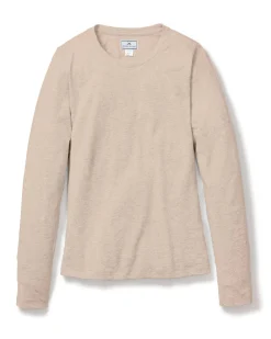Women Petite Plume Women's Pima Long Sleeve Top in White