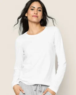 Women Petite Plume Women's Pima Long Sleeve Top in Camel