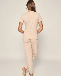 Women Petite Plume Women's Pima Lounge Pants in Camel