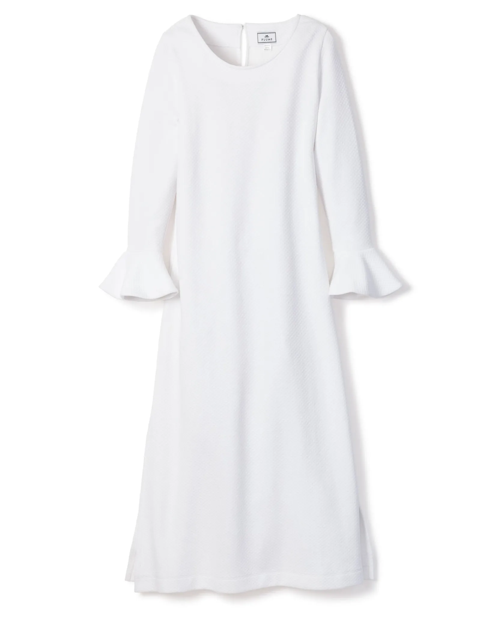 Women Petite Plume Women's Pima Ophelia Nightgown in White Jacquard