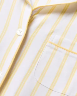 Women Petite Plume Women's Pima Pajama Set in Periwinkle and White Stripe