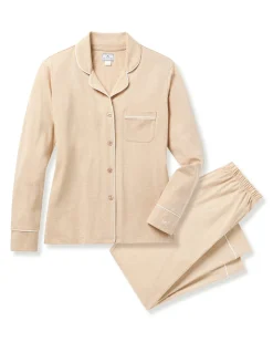 Women Petite Plume Women's Pima Pajama Set in Camel
