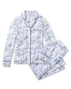 Women Petite Plume Women's Pima Pajama Set in Timeless Toile