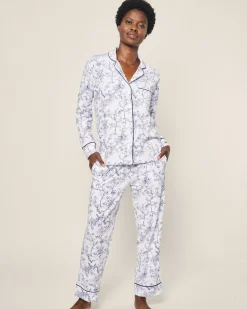 Women Petite Plume Women's Pima Pajama Set in Timeless Toile