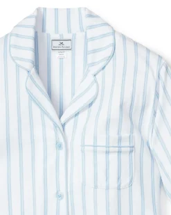 Women Petite Plume Women's Pima Pajama Set in Sunny Stripe
