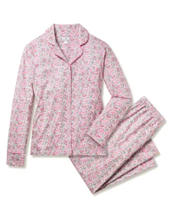 Women Petite Plume Women's Pima Pajama Set in Fleurs de Rose