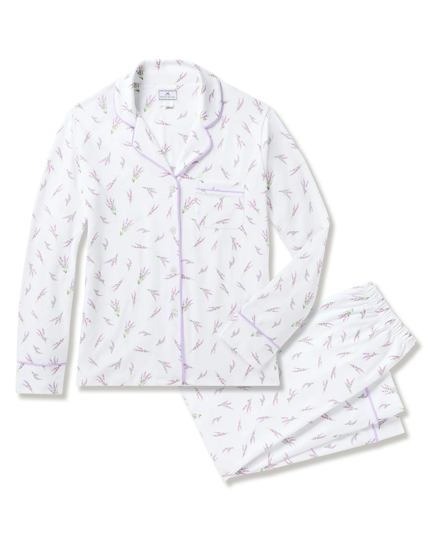 Women Petite Plume Women's Pima Pajama Set in