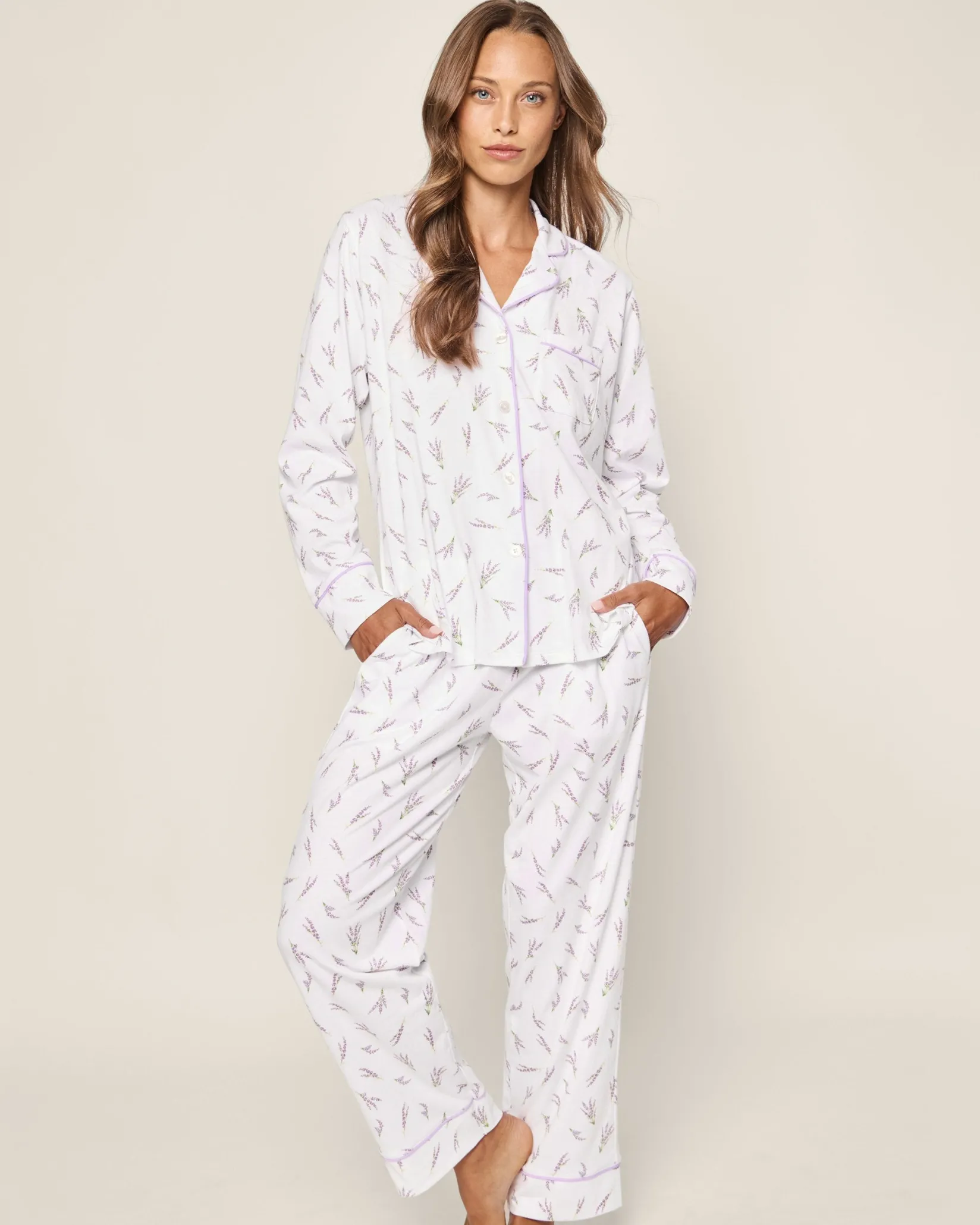 Women Petite Plume Women's Pima Pajama Set in