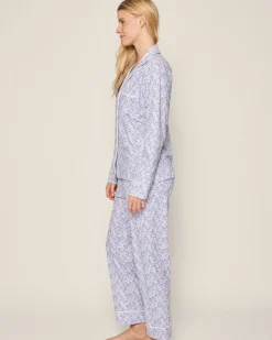 Women Petite Plume Women's Pima Pajama Set in Fleur D'Azur
