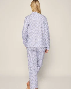Women Petite Plume Women's Pima Pajama Set in Fleur D'Azur