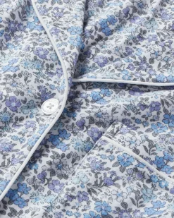 Women Petite Plume Women's Pima Pajama Set in Fleur D'Azur