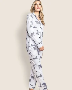 Women Petite Plume Women's Pima Pajama Set in Panthère de Paris