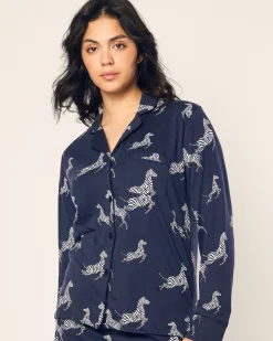 Women Petite Plume Women's Pima Pajama Set in Panthère de Paris