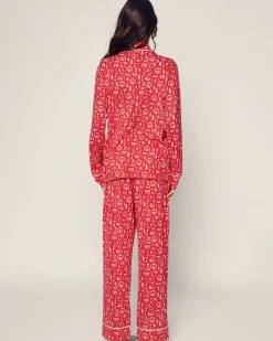 Women Petite Plume Women's Pima Pajama Set Whimsical Winter Saks x