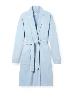 Women Petite Plume Women's Pima Robe in Light Heather Grey