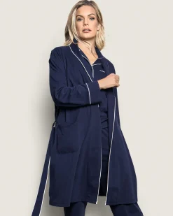 Women Petite Plume Women's Pima Robe in Periwinkle