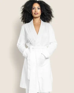 Women Petite Plume Women's Pima Robe in Periwinkle