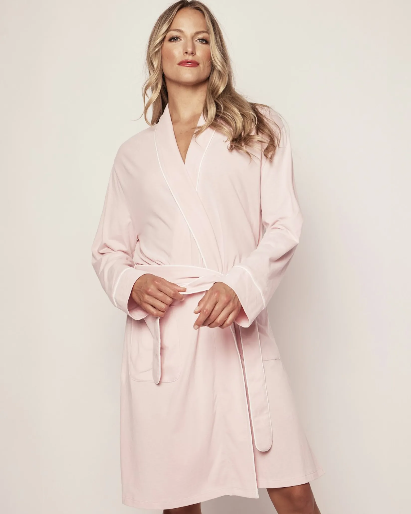Women Petite Plume Women's Pima Robe in Pink