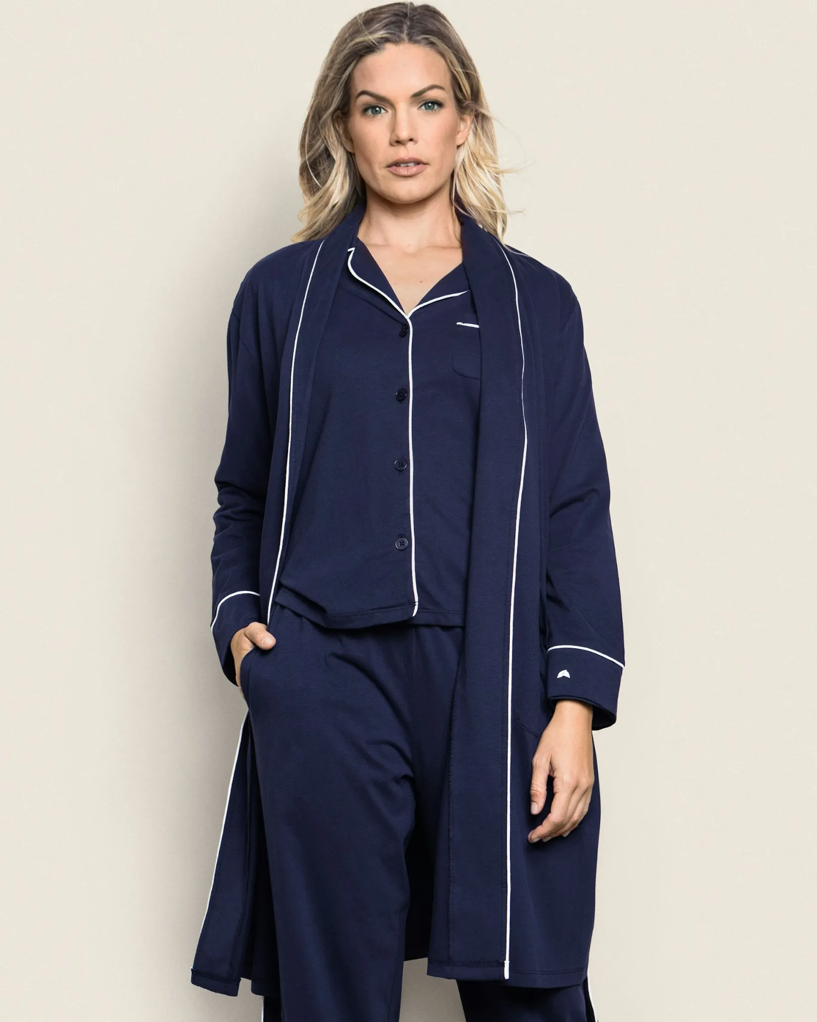 Women Petite Plume Women's Pima Robe in Pink