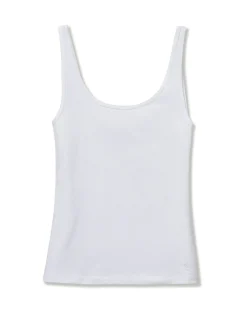 Women Petite Plume Women's Pima Scoop Tank in Navy