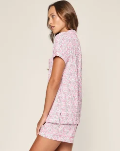 Women Petite Plume Women's Pima Short Sleeve Short Set in