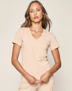 Women Petite Plume Women's Pima Short Sleeve Top in White