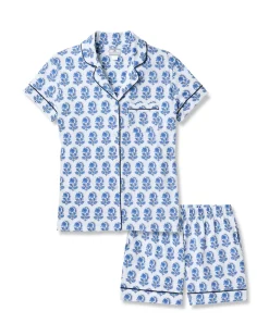 Women Petite Plume Women's Pima Short Sleeve Short Set in Cherry Orchard