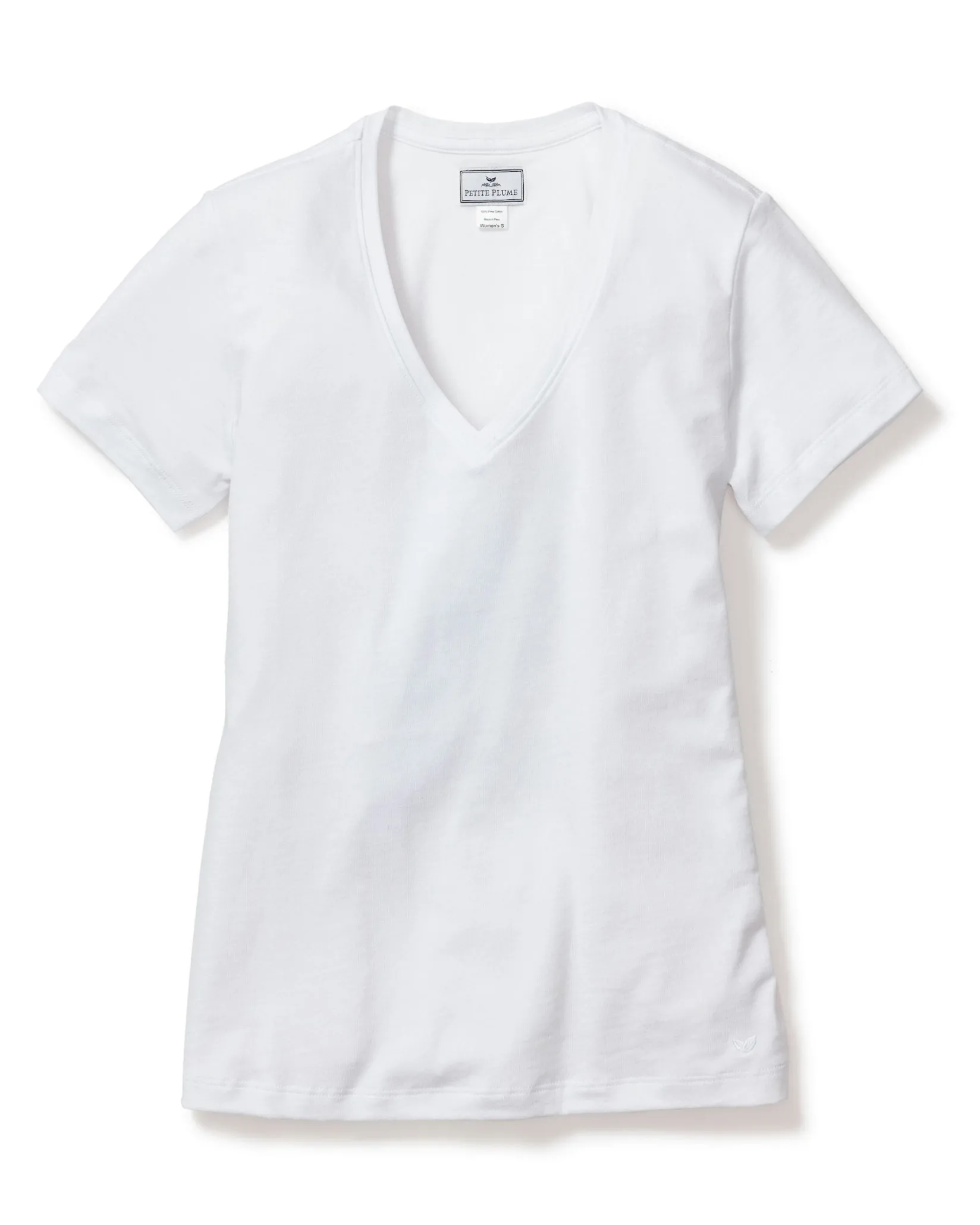 Women Petite Plume Women's Pima Short Sleeve Top in Dark Heather Grey
