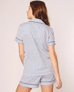 Women Petite Plume Women's Pima Short Sleeve Short Set in