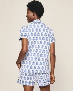 Women Petite Plume Women's Pima Short Sleeve Short Set in