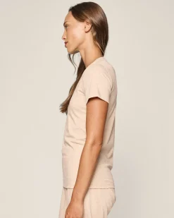 Women Petite Plume Women's Pima Short Sleeve Top in Black