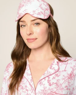 Women Petite Plume Women's Pima Sleep Mask in Pink Timeless Toile