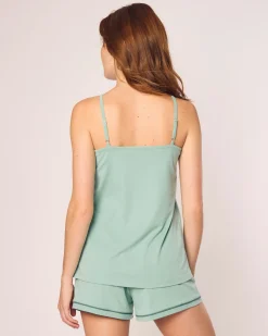 Women Petite Plume Women's Pima Sylvie Cami Short Set in Seaglass