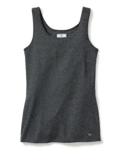 Women Petite Plume Women's Pima Tank Top in Dark Heather Grey