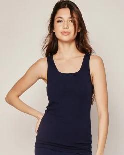 Women Petite Plume Women's Pima Tank Top in Dark Heather Grey