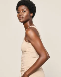 Women Petite Plume Women's Pima Tank Top in Dark Heather Grey