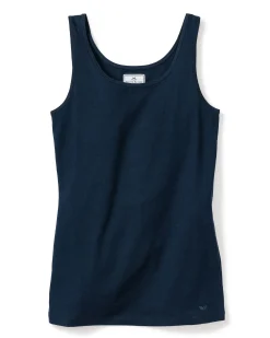 Women Petite Plume Women's Pima Tank Top in Navy