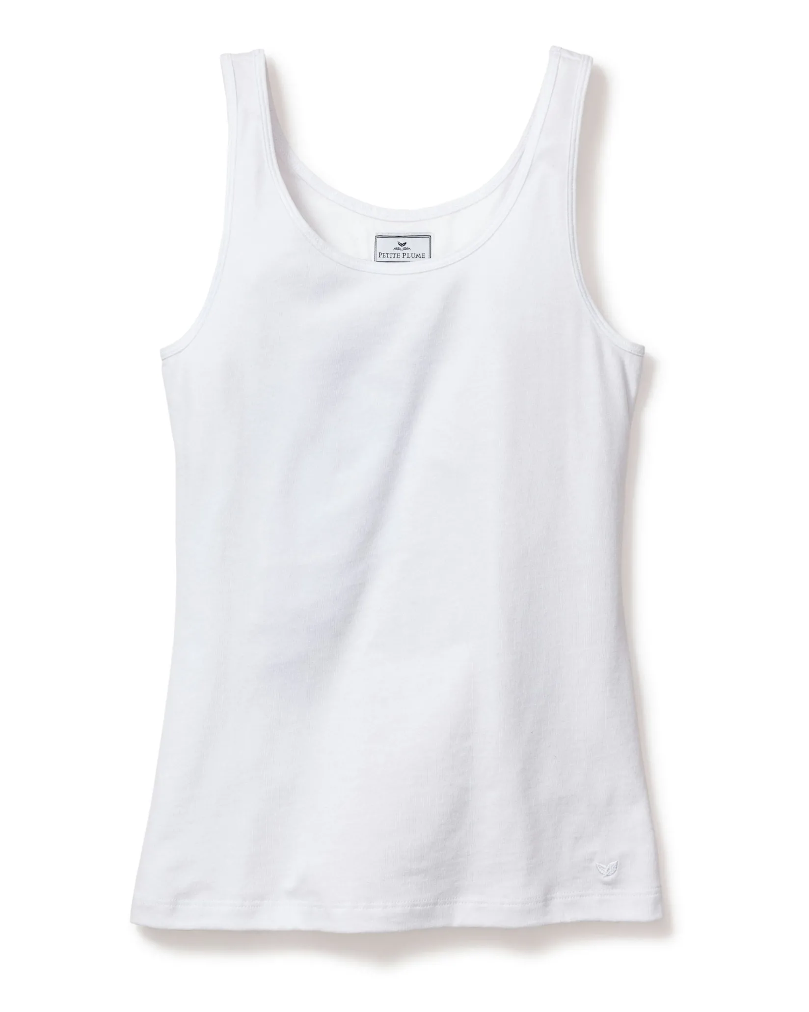 Women Petite Plume Women's Pima Tank Top in White