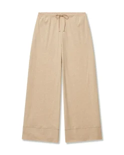 Women Petite Plume Women's Pima Wide-Leg Lounge Pant in Black