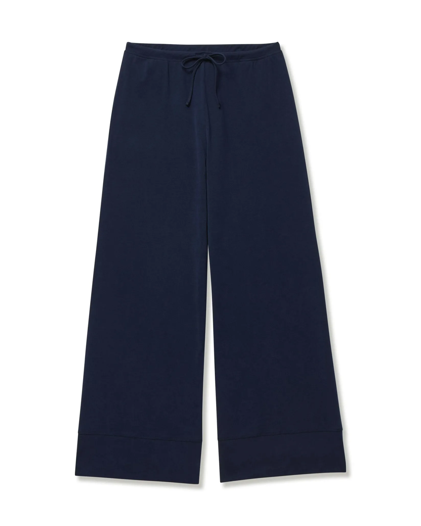 Women Petite Plume Women's Pima Wide-Leg Lounge Pant in Camel